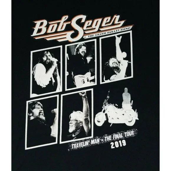 Bob Seger & Silver Bullet Band 2019 Travelin Man The Final Tour Concert Shirt M - Picture 2 of 5